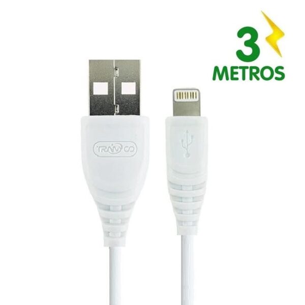 Cable lightning a usb 3 metros